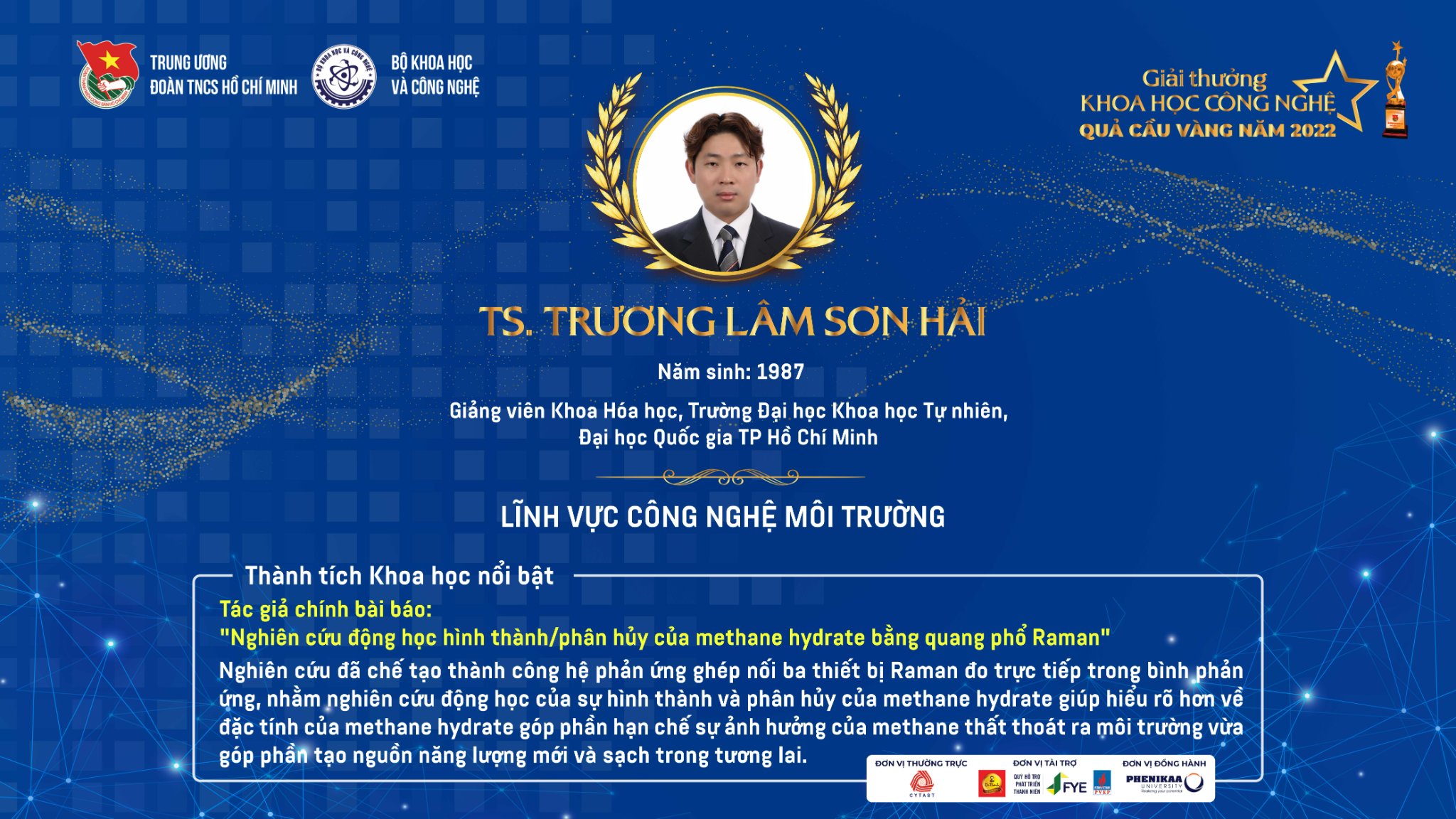 GƯƠNG MẶT GIẢNG VIÊN, SINH VIÊN XUẤT SẮC NHẬN GIẢI THƯỞNG KHOA HỌC CÔNG NGHỆ QUẢ CẦU VÀNG VÀ GIẢI THƯỞNG NỮ SINH KHOA HỌC CÔNG NGHỆ VIỆT NAM 2022