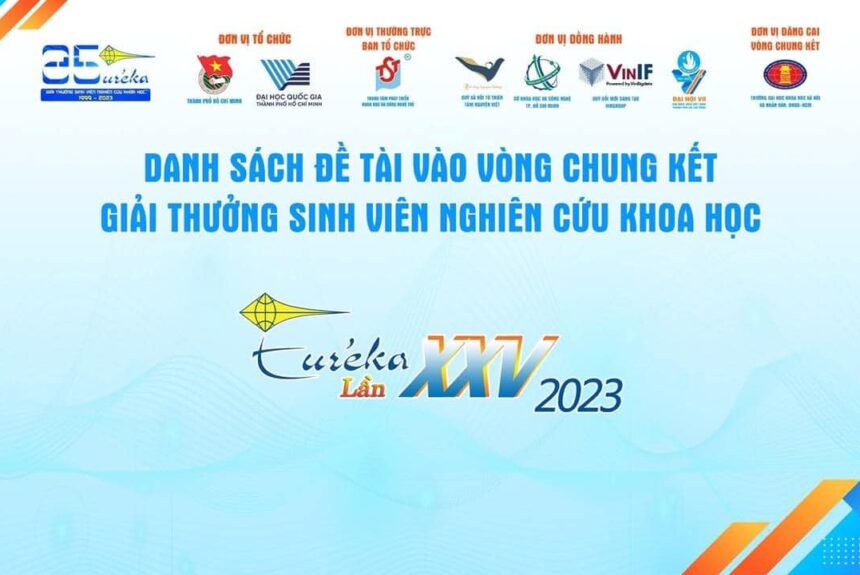 CHÚC MỪNG 12 ĐỀ TÀI CỦA TRƯỜNG ĐẠI HỌC KHOA HỌC TỰ NHIÊN, ĐHQG-HCM VÀO VÒNG CHUNG KẾT GIẢI THƯỞNG SINH VIÊN NGHIÊN CỨU KHOA HỌC EURÉKA LẦN THỨ 25 – NĂM 2023