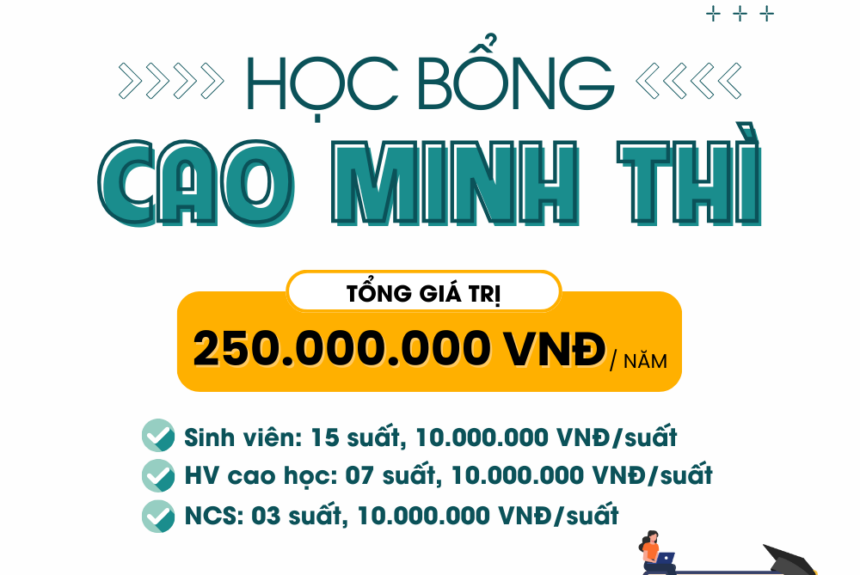 Thông báo học bổng Cao Minh Thì