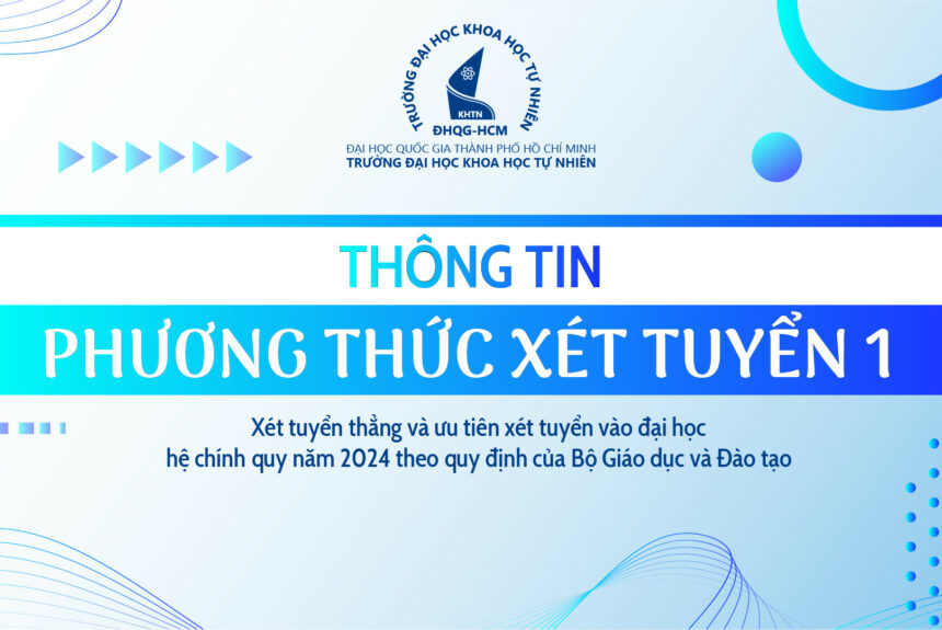 Thông báo PHƯƠNG THỨC XÉT TUYỂN 1: Xét tuyển thẳng và ưu tiên xét tuyển vào đại học hệ chính quy năm 2024 theo quy định của Bộ Giáo dục và Đào tạo